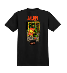 ANTIHERO SKATE SHOP DAY 2026 JALOPI SHOP LURKER TEE BLACK w/ MULTICOLOR PRINTS