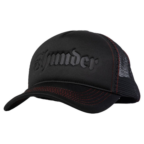 THUNDER SCRIPT DEBOSS SNAPBACK BLACK / BLACK / RED