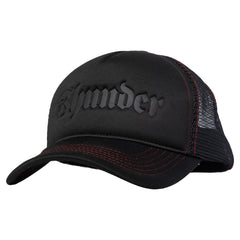THUNDER SCRIPT DEBOSS SNAPBACK BLACK / BLACK / RED