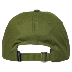 SPITFIRE CLASSIC '87 SWIRL LTB STRAPBACK OLIVE (RIPSTOP) w/ BLACK EMBROIDERY