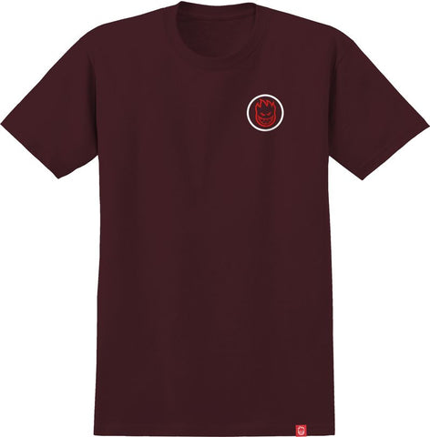 SPITFIRE CLASSIC SWIRL OVERLAY TEE WHITE w/ RED & BLACK PRINTS