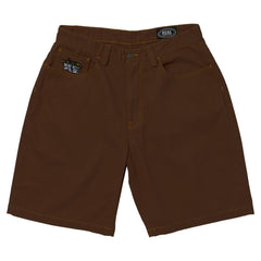 REAL SKYLINE TWILL SHORT BROWN