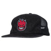 SPITFIRE BIGHEAD FILL SNAPBACK WASHED BLACK DENIM / RED