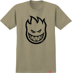 SPITFIRE BIGHEAD TEE SAND w/ BLACK PRINT
