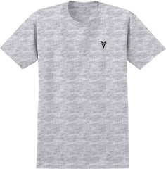 VENTURE HERITAGE EMB TEE ASH GREY w/ BLACK EMBROIDERY