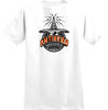 ANTIHERO BROADCAST TEE WHITE w/ BLACK & ORANGE PRINTS
