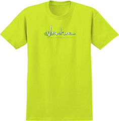 VENTURE '90s TOTTM TEE SAFETY GREEN w/ GREEN & WHITE PRINT
