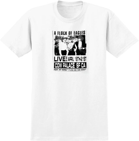 ANTIHERO FLOCK OF EAGLES TEE WHITE w/ BLACK & WHITE PRINT