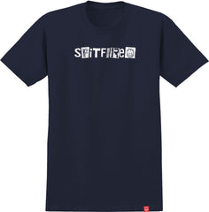 SPITFIRE RANSOM II TEE TRUE NAVY w/ WHITE PRINT