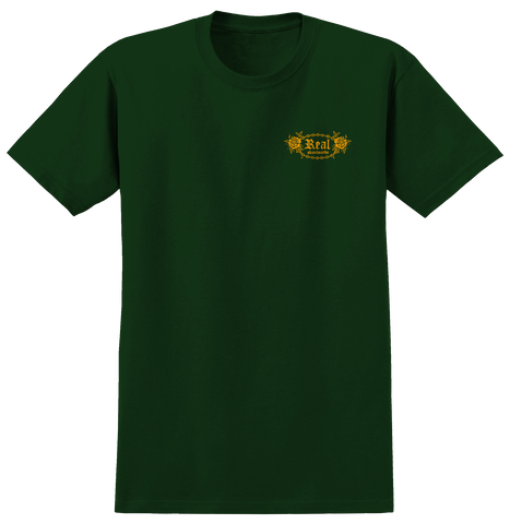 REAL SWORD SWALLOWER TEE FOREST w/ MULTI COLOR PRINTS