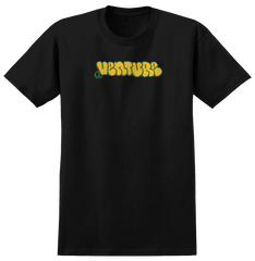 VENTURE THROW TEE BLACK w/ YELLOW & GREEN PRINT