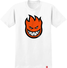 SPITFIRE BIGHEAD FILL YOUTH TEE WHITE w/ ORANGE, BLACK, & WHITE PRINT