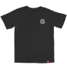 SPITFIRE WEBBED CLASSIC TEE BLACK (GARMENT DYE) w/ WHITE PRINTS