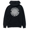 SPITFIRE WEBBED CLASSIC ZIP HOOD BLACK VINTAGE WASH w/ EMBROIDERY