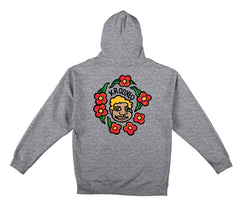 KROOKED KROOKED MG ZIP HOOD GREY HEATHER w/ MULTI COLOR PRINT