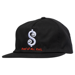 KROOKED ROOT SNAPBACK BLACK w/ MULTI COLOR EMBROIDERY