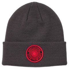 SPITFIRE CLASSIC '87 SWIRL LTB PATCH CUFF BEANIE CHARCOAL / BLACK / RED