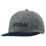 KROOKED DOUBLE OK SCRIPT FLEECE STRAPBACK GREY / NAVY