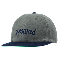 KROOKED DOUBLE OK SCRIPT FLEECE STRAPBACK GREY / NAVY