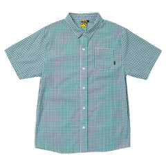 KROOKED KROOKED EYES S/S BUTTON UP WHITE/GREEN GRAPH CHECK