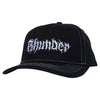 THUNDER  VERTEBRAE SCRIPT SNAPBACK BLACK / BLACK / WHITE