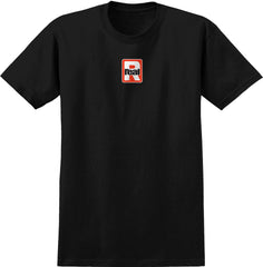 REAL RADIUSED TEE BLACK w/ RED, WHITE & BLACK PRINT