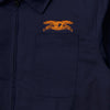 ANTIHERO BASIC EAGLE STASH JACKET NAVY w/ ORANGE EMBROIDERY