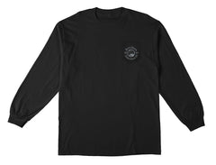 ANTIHERO PIGEON MOTION L/S POCKET TEE BLACK w/ GREY PRINTS