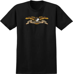 ANTIHERO EAGLE YOUTH TEE BLACK w/ BLACK MULTI COLOR PRINT