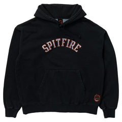 SPITFIRE TEAM LIL BIGHEAD HEAVYWEIGHT HOOD BLACK VINTAGE WASH w/ EMBROIDERY