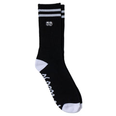 KROOKED EYES EMB SOCK BLACK / WHITE