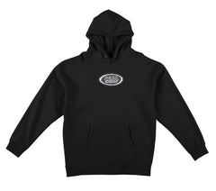 REAL SKETCHY OVAL HOOD BLACK w/ CHARCOAL & WHITE PRINT