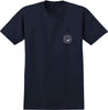 ANTIHERO PIGEON MOTION POCKET TEE NAVY w/ WHITE PRINTS