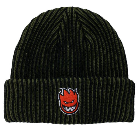 SPITFIRE BIGHEAD FILL CUFF BEANIE OLIVE / BLACK / RED