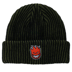 SPITFIRE BIGHEAD FILL CUFF BEANIE OLIVE / BLACK / RED
