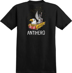 ANTIHERO BA FIRST TEE BLACK w/ MULTI COLOR PRINTS
