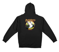 ANTIHERO HOMERS HEAVYWEIGHT HOOD BLACK w/ MULTI COLOR PRINTS