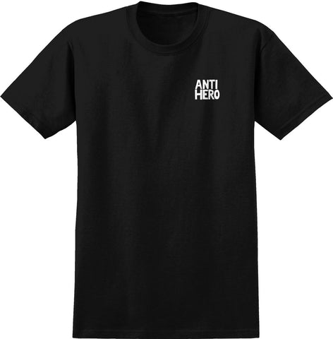 ANTIHERO BA FIRST RINGSPUN TEE BLACK w/ MULTI COLOR PREMIUM PRINTS