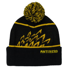 ANTIHERO EAGLE POM BEANIE BLACK / YELLOW