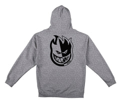 SPITFIRE BIGHEAD SPLIT DOUBLE ZIP HOOD HEATHER GREY w/ BLACK PRINTS