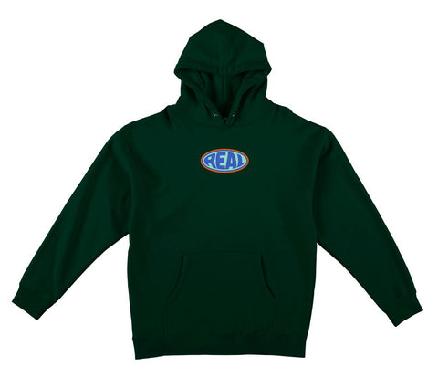 REAL BUBBLE OVAL HOOD ALPINE GREEN w/ MULTI COLOR PRINT