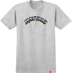 SPITFIRE OLD E ARCH COLOR CHROME TEE HEATHER GREY W/ MULTI COLOR PRINT