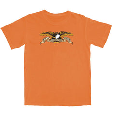 ANTIHERO EAGLE TEE BRIGHT ORANGE (GARMENT DYE) w/ MULTI COLOR PRINT
