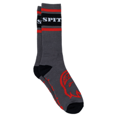 SPITFIRE CLASSIC '87 BIGHEAD SOCK CHARCOAL / RED / BLACK