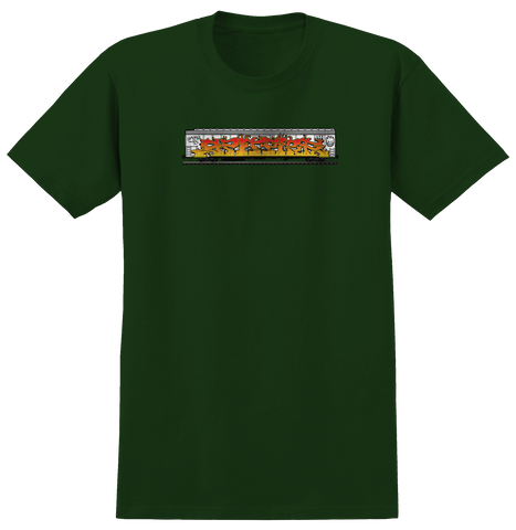 SPITFIRE SAVIE II - TRAIN YARD TEE FOREST w/ MULTICOLOR PRINT