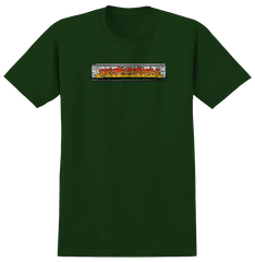 SPITFIRE SAVIE II - TRAIN YARD TEE FOREST w/ MULTICOLOR PRINT
