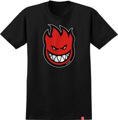 SPITFIRE BIGHEAD FILL YOUTH TEE BLACK w/ RED, BLACK & WHITE PRINT