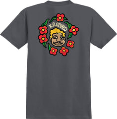 KROOKED KROOKED MG TEE CHARCOAL (SOLID) w/ BLACK & MULTI COLOR PRINTS