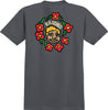 KROOKED KROOKED MG TEE CHARCOAL (SOLID) w/ BLACK & MULTI COLOR PRINTS