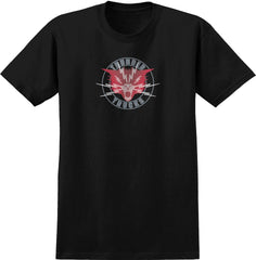 THUNDER THUNDER CAT TEE BLACK w/ RED, GREY, & WHITE PRINT